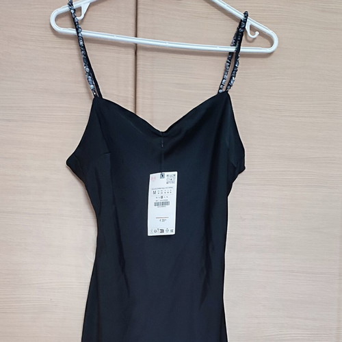Satin dress Zara new, size Medium, black