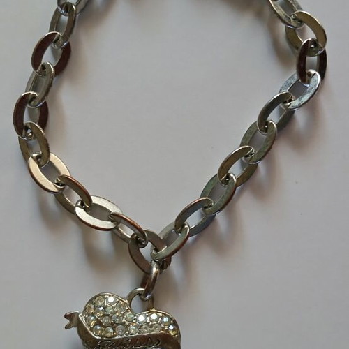 Guess bracelet used, silver color