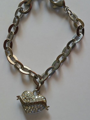 Guess bracelet used, silver color