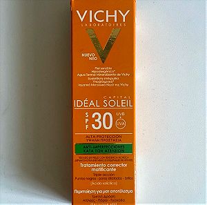 Vichy Ideal Soleil Anti Imperfections Anti Blemishes Waterproof Sunscreen Cream Face SPF30 50ml