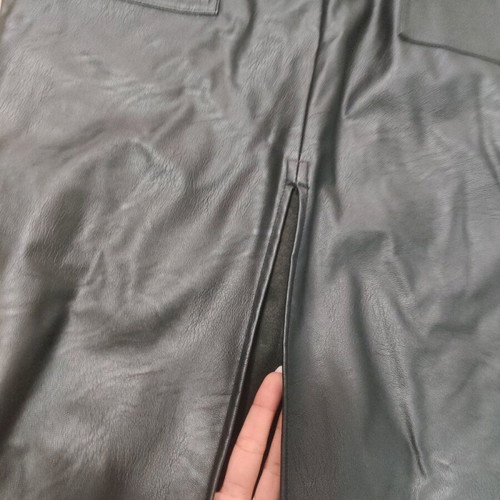 Leather pencil skirt black Pink Woman new, size M