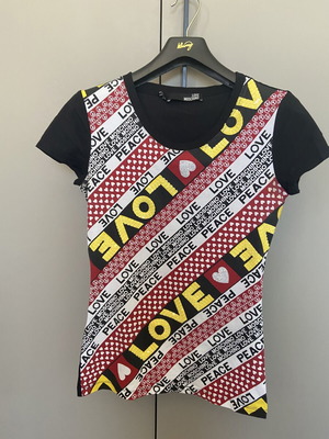 Love Moschino T-shirt with sequins and rhinestones, size S