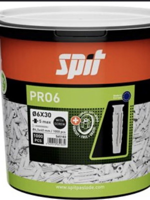 Spit wall anchor with screw 6x30mm
