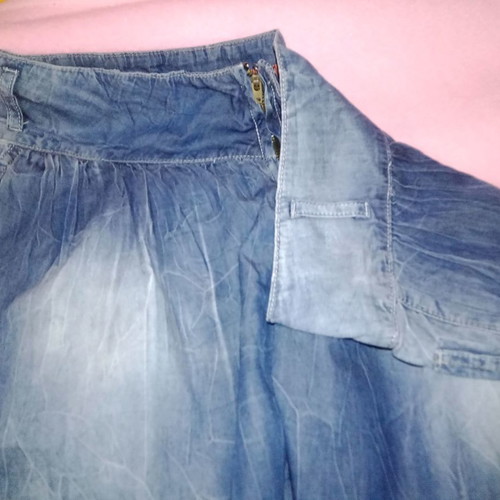 Bon Parfumeur wide-leg denim pants used, size XL, blue