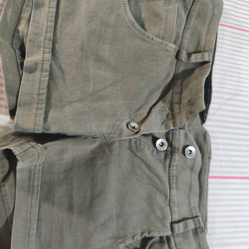 Khaki denim shorts size S like new, 100% cotton