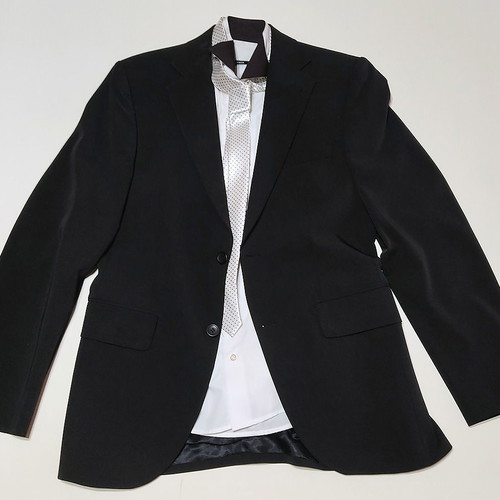 Black Evening Jacket like new, size 46/40 with shirt and 2 ties gift