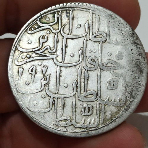 Large Ottoman silver coin like new, 43 mm diameter