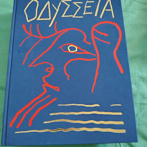 Homer Iliad and Odyssey hardcover book like new, Greek