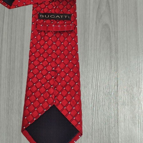 Bugatti red silk tie