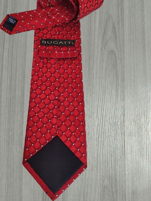 Bugatti red silk tie