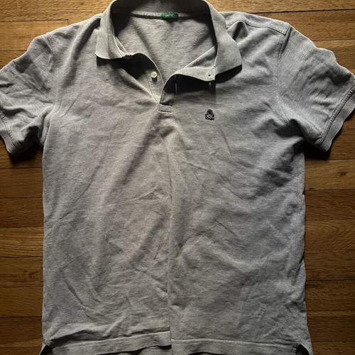 United Colors of Benetton classic grey polo shirt, size L