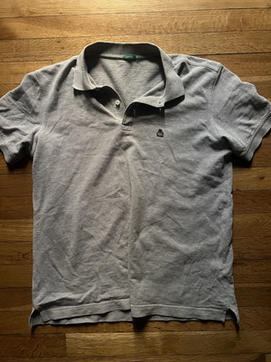 United Colors of Benetton classic grey polo shirt, size L