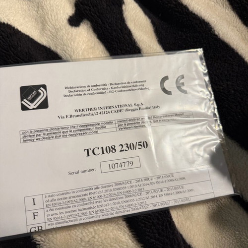 Compressor TC108 230/50 silent airbrush brand new