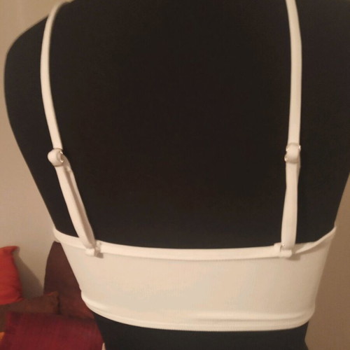 White bikini swimsuit used, size small