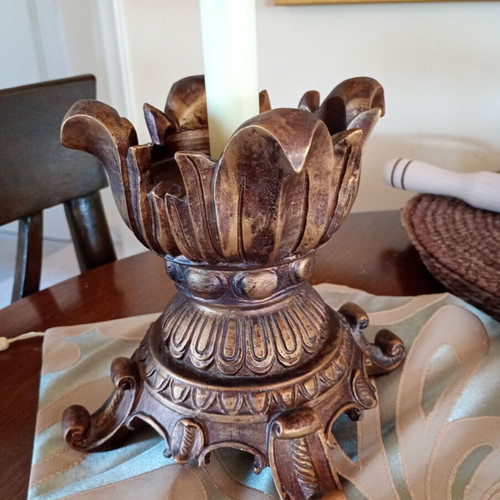 Porcelain table lamp like new, height 0.44m