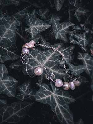 Fairycore bracelet new with spirals and pearls
