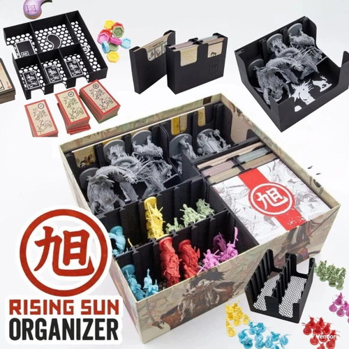 Rising Sun Board Game Organizer new, 3D printed insert