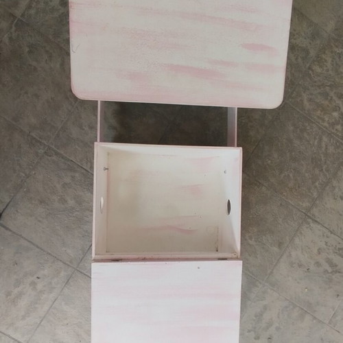Wooden children's chair with storage used