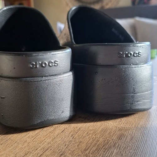 Crocs platform sandals like new, black, size 39