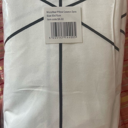 Microfiber pillowcase set new, size 50x70 with hem