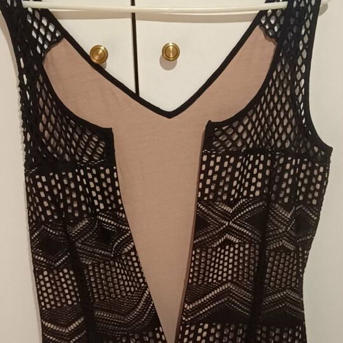 Sisley women's dress, black and beige, size M