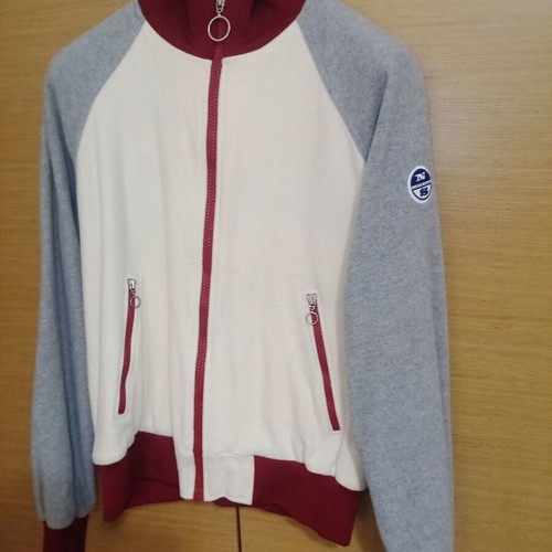 North Sails jacket new, white with gray sleeves, size L