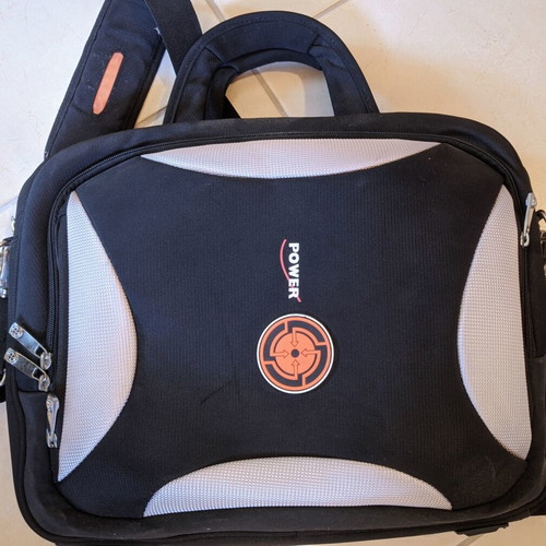 Power laptop bag with shoulder strap, like new, black