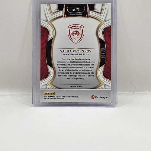 2025-26 Panini Euroleague Select Sasha Vezenkov /99 Olympiacos card