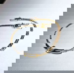  Χρυσό βραχιόλι 14Κ με ζιργκόν, 6.43γρ., μήκος 18εκ., πάχος 2.5-7χιλ.