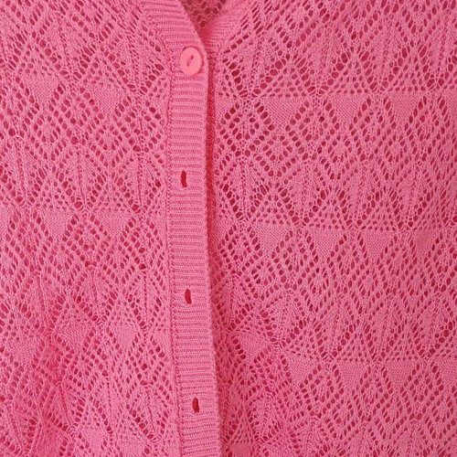 Women's perforated cardigan pink Small like new