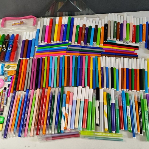 Stationery set used with markers, colored pencils, stickers, and more