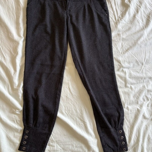 Stradivarius long black pants like new, soft fabric, elastic cuffs