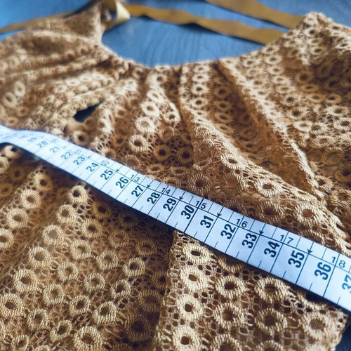 Camomilla blouse mustard lace, new, EU34