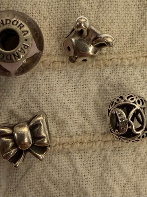 Pandora charms like new, pink and silver symbols