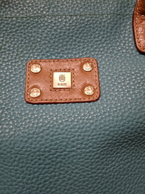 KEM shoulder bag like new, turquoise leather