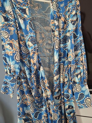 Shein satin dress XS like new, blue