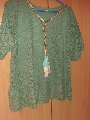 Blouse with inner fabric, size L