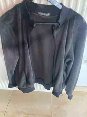 Ζακέτα χνουδωτή unisex καινούργια, μαύρη