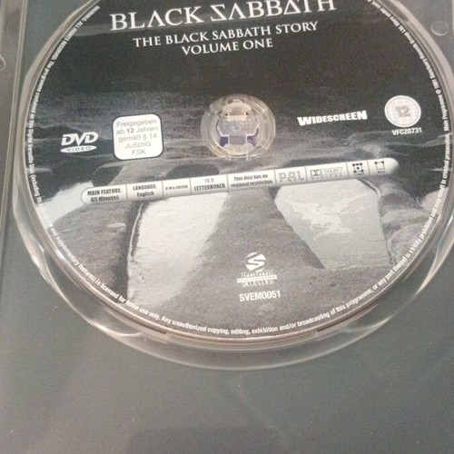 Black Sabbath The Black Sabbath Story Volume One DVD like new