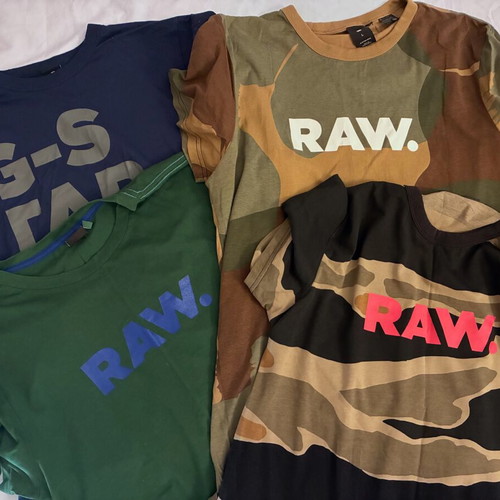 G-Star RAW set of 4 multi-colour T-shirts, regular fit, size M