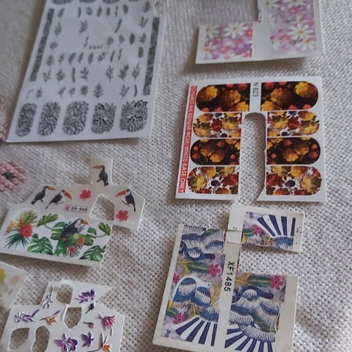 Nail tattoo stickers new, pack of 10 pieces