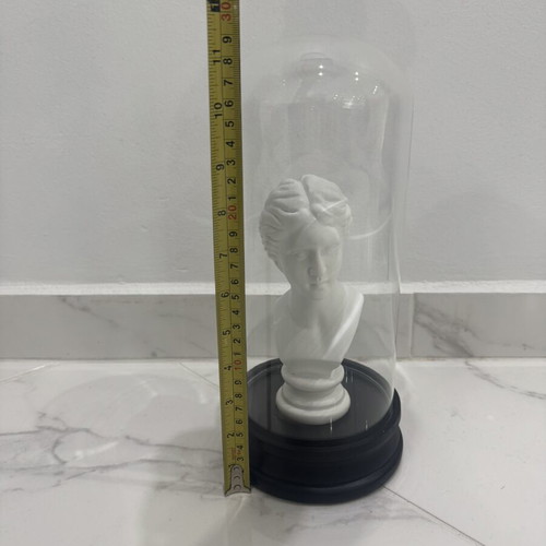Aphrodite Bust in Glass Dome 30cm like new