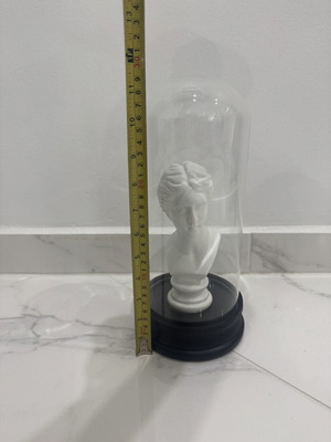 Aphrodite Bust in Glass Dome 30cm like new