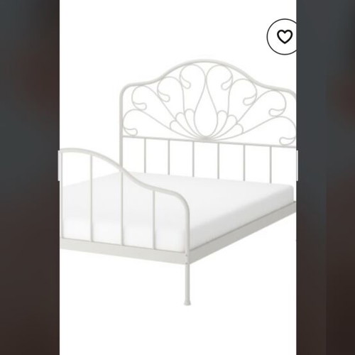 Mellgrund bed frame used, 160x200 cm, white