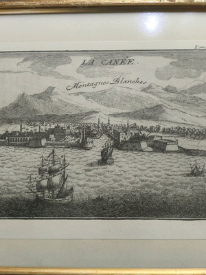 French engraving 1717 depicting La Canée, like new