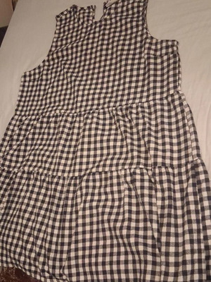 Daisy Street Gingham Sleeveless Dress with Ruffles used