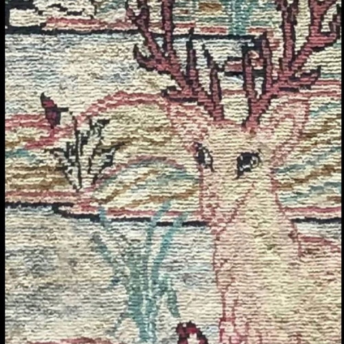 Persian All-Silk Wall Carpet Ghom like new, handmade art piece