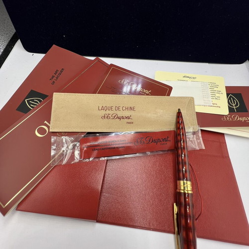 S.T. Dupont Vertigo Ballpoint Pen Olympio Series new with leather pouch