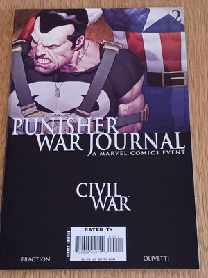 Punisher War Journal (2006) #2 comic book used, Marvel Civil War