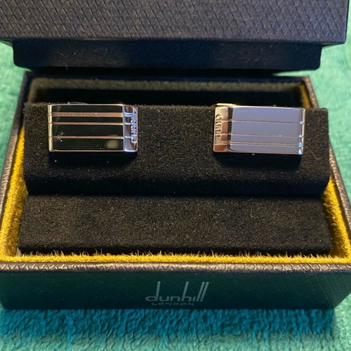 Dunhill cufflinks new, white